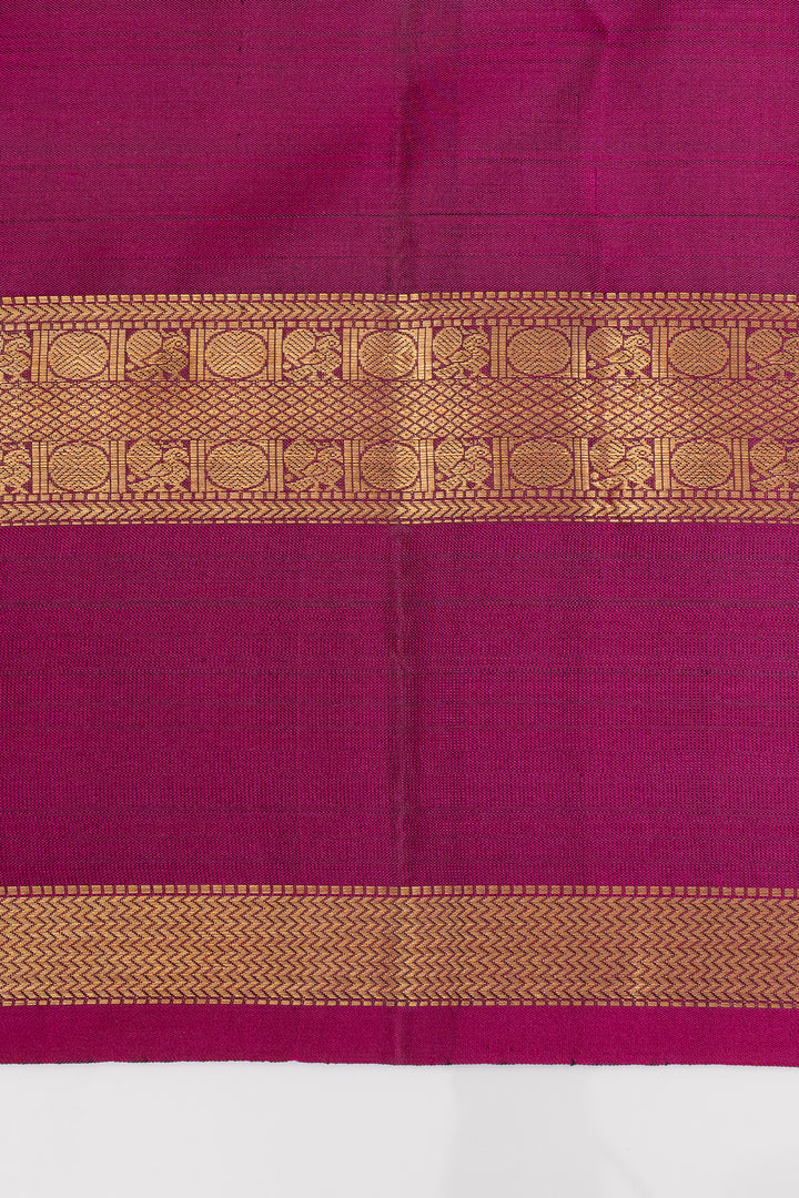 Mauve and purple zari checks pure kanchipuram silk saree