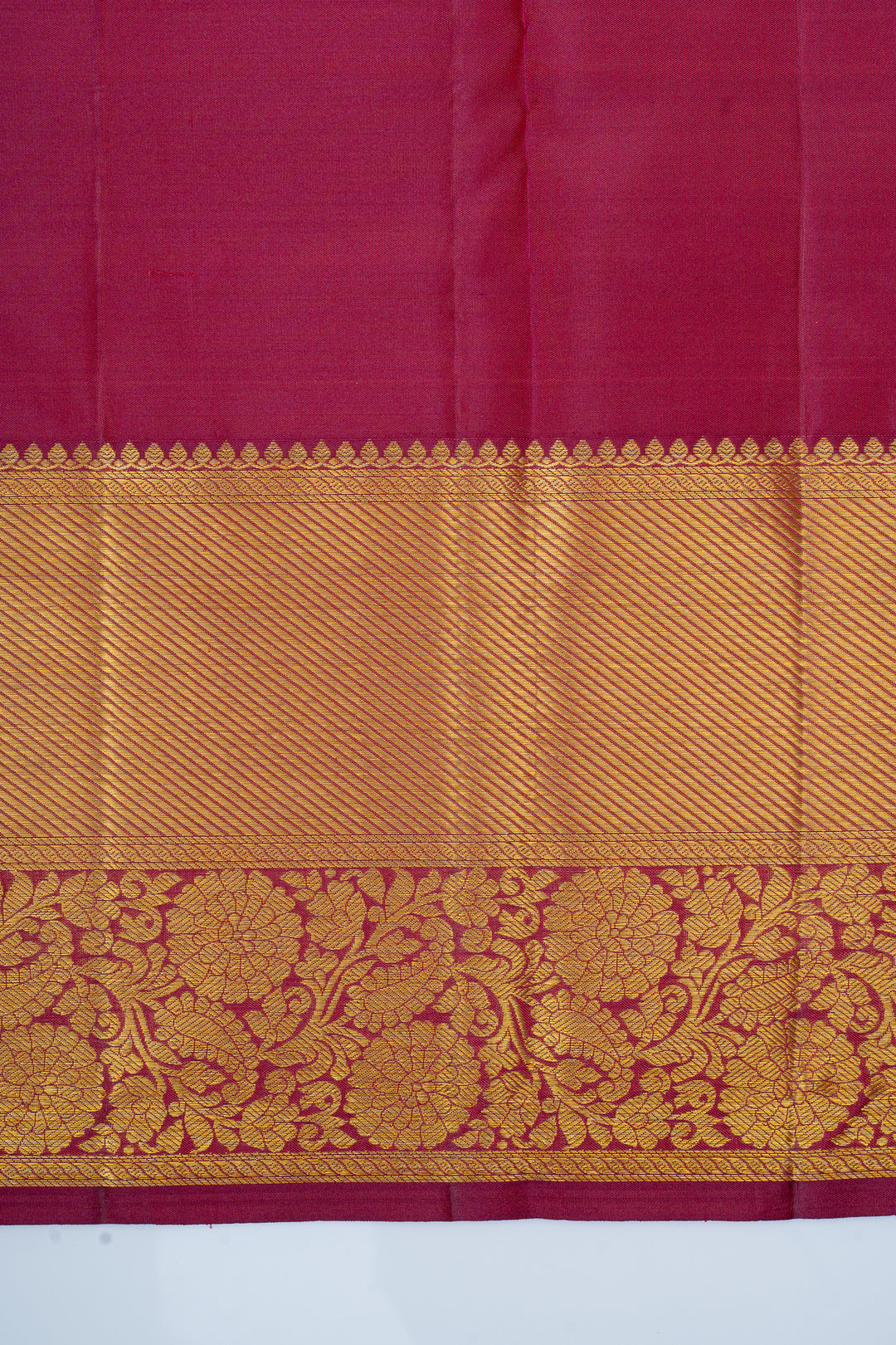 Apple green and red brocade pure kanchipuram silk saree