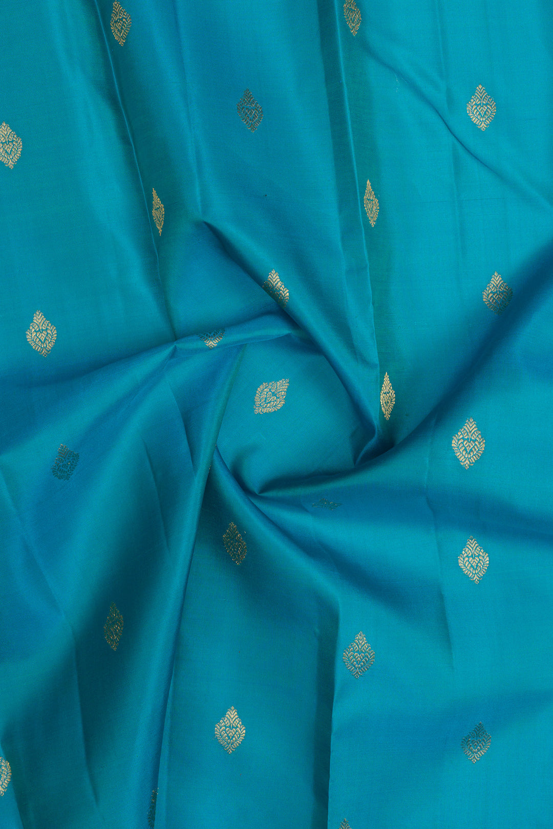 Blue and green  traditional pure kanchipuram silk saree
