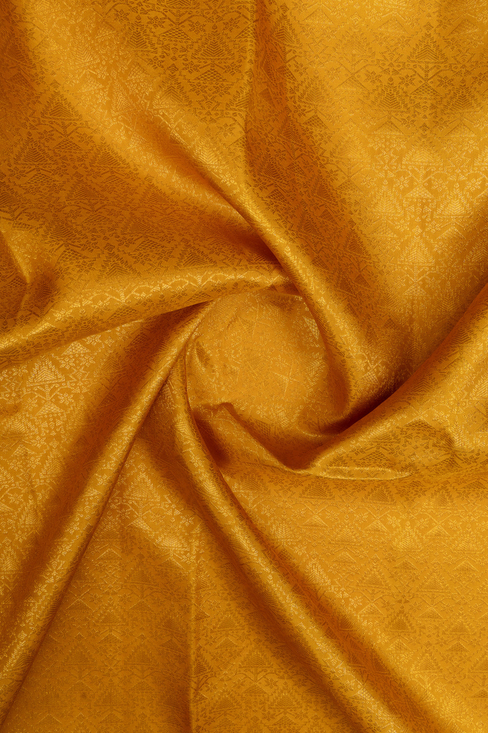 Yellow and pink brocade pure kanchipuram silk saree