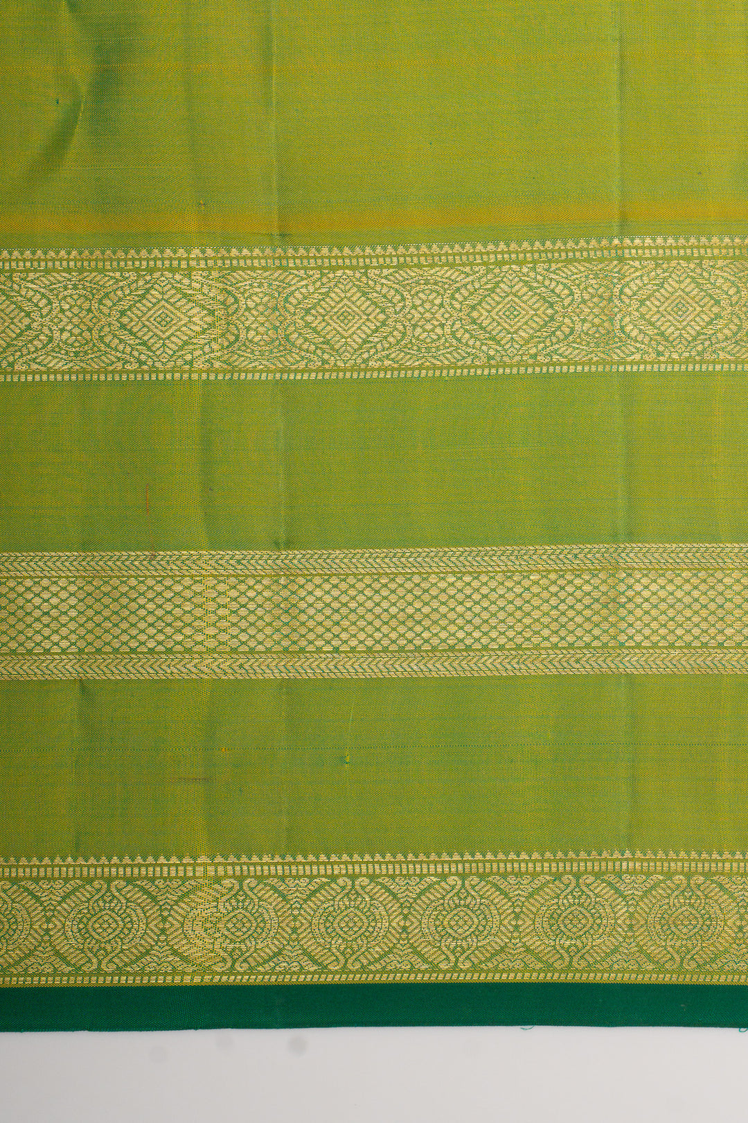 Blue and green  traditional pure kanchipuram silk saree