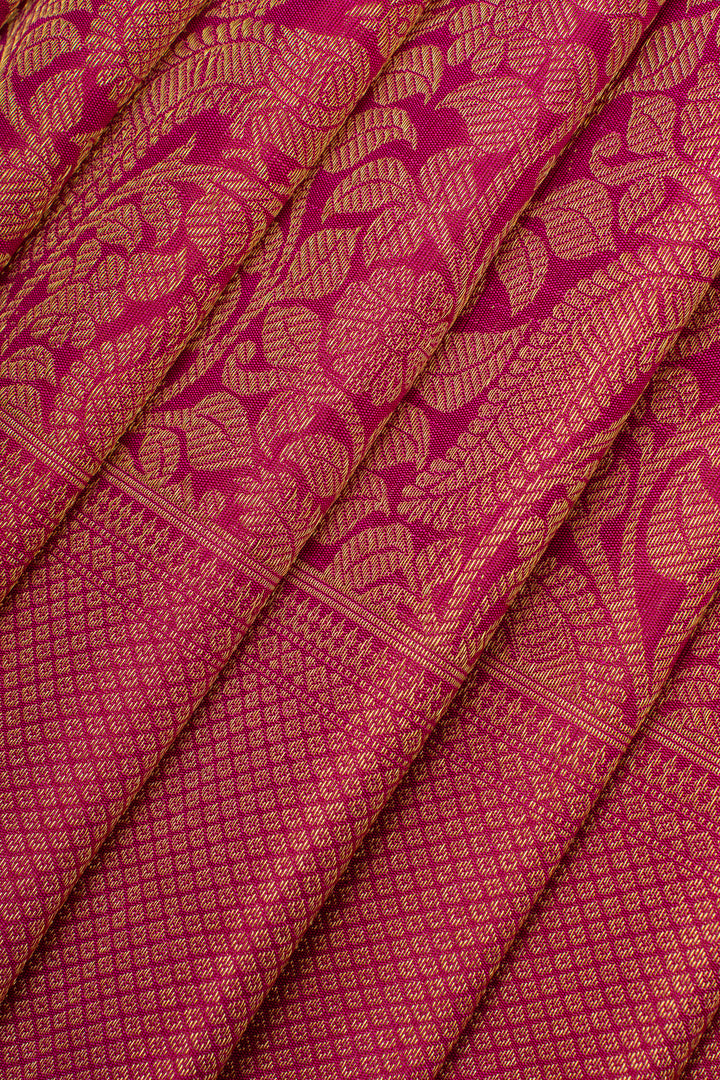 Magenta vanasingaram brocade pure kanchipuram silk saree
