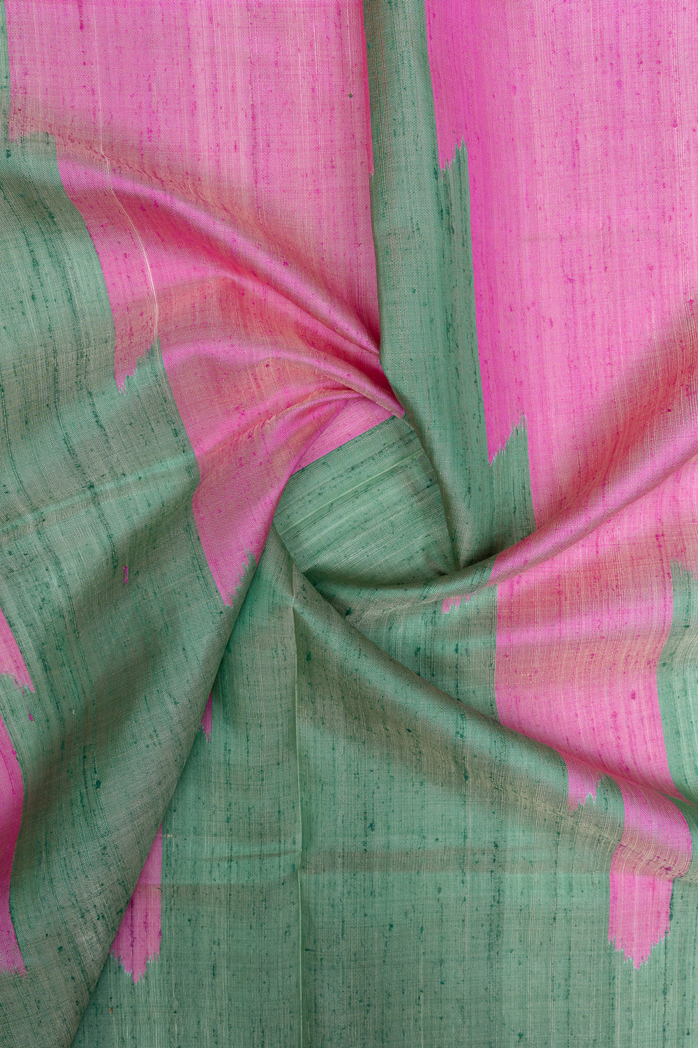 Lotus pink and green temple dupian pure Patola silk saree
