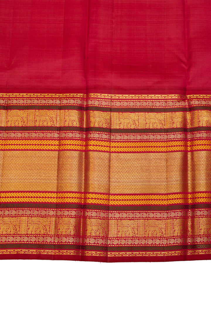 Aubergine purple varisaipettu pure Kanchipuram Silk saree