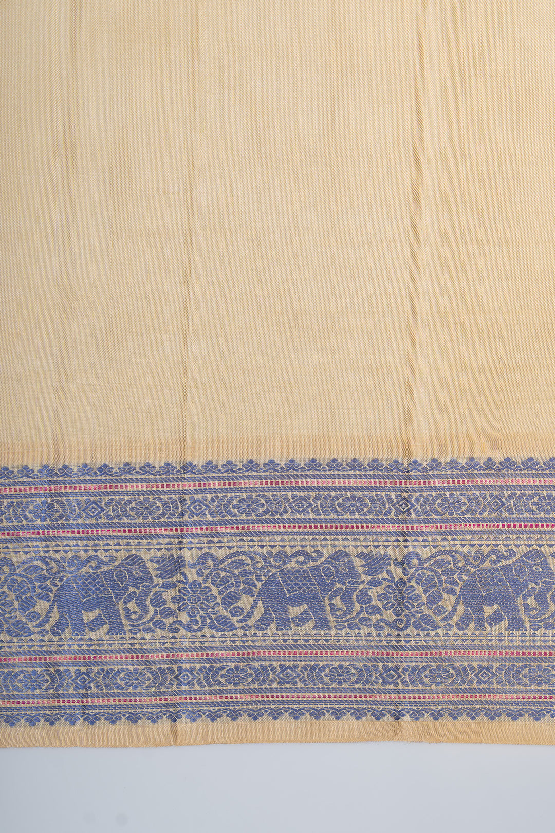 Baby pink threadwork pure Kanchipuram silk saree