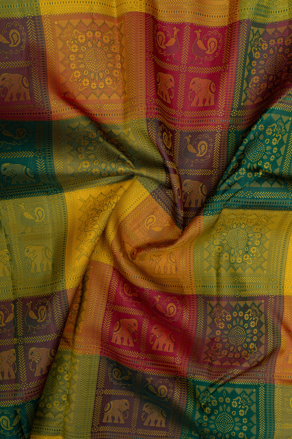 Palum pazhamum Orissa Kanchipuram silk saree