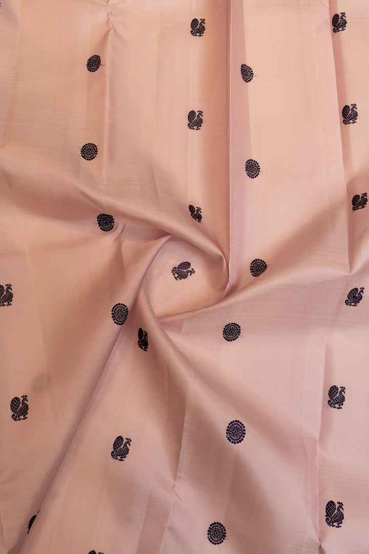 Lilac and purple traditional pure Kanchipuram silk saree