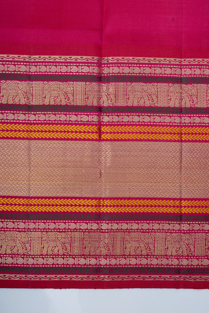 Beige and pink varisaipettu pure soft silk saree