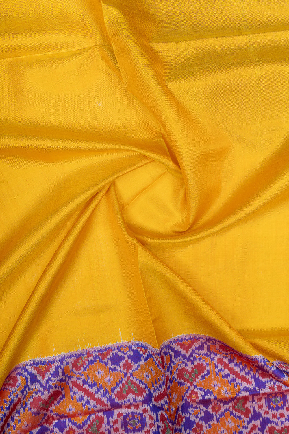 Yellow and blue pure Patola silk saree