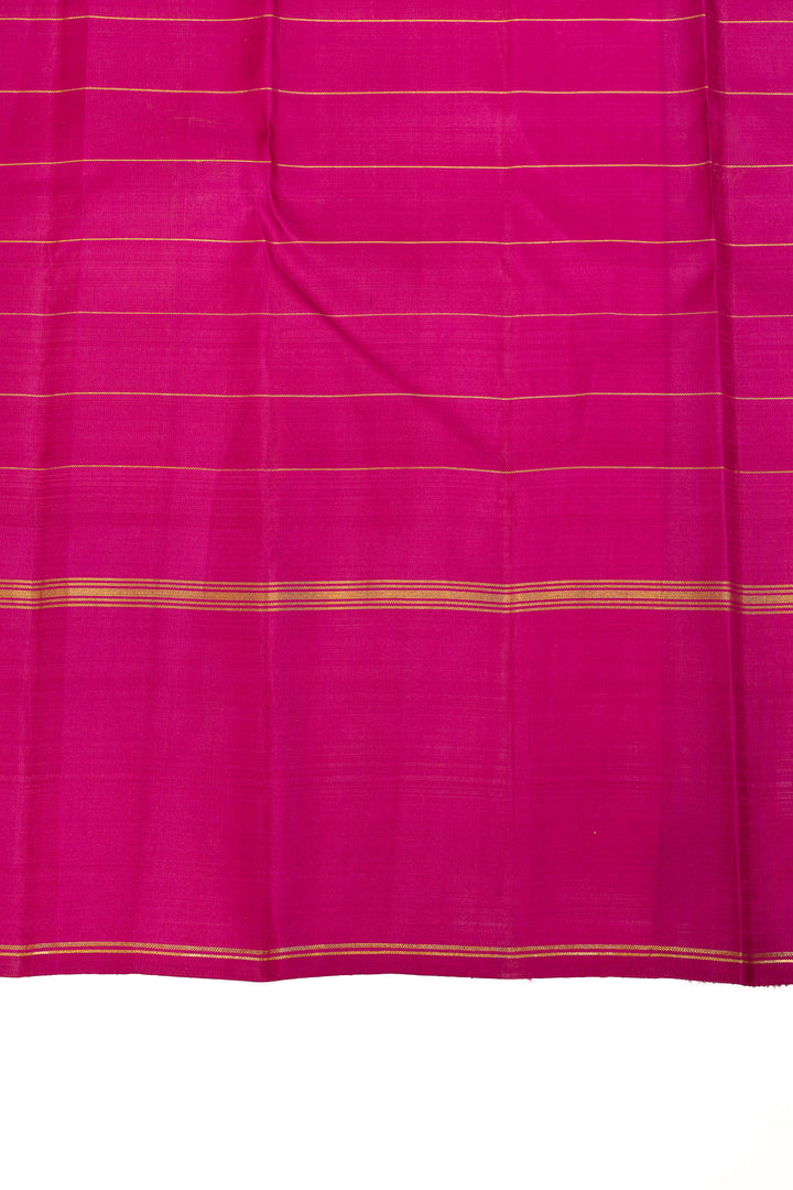 Purple and magenta checks pure Kanchipuram silk saree