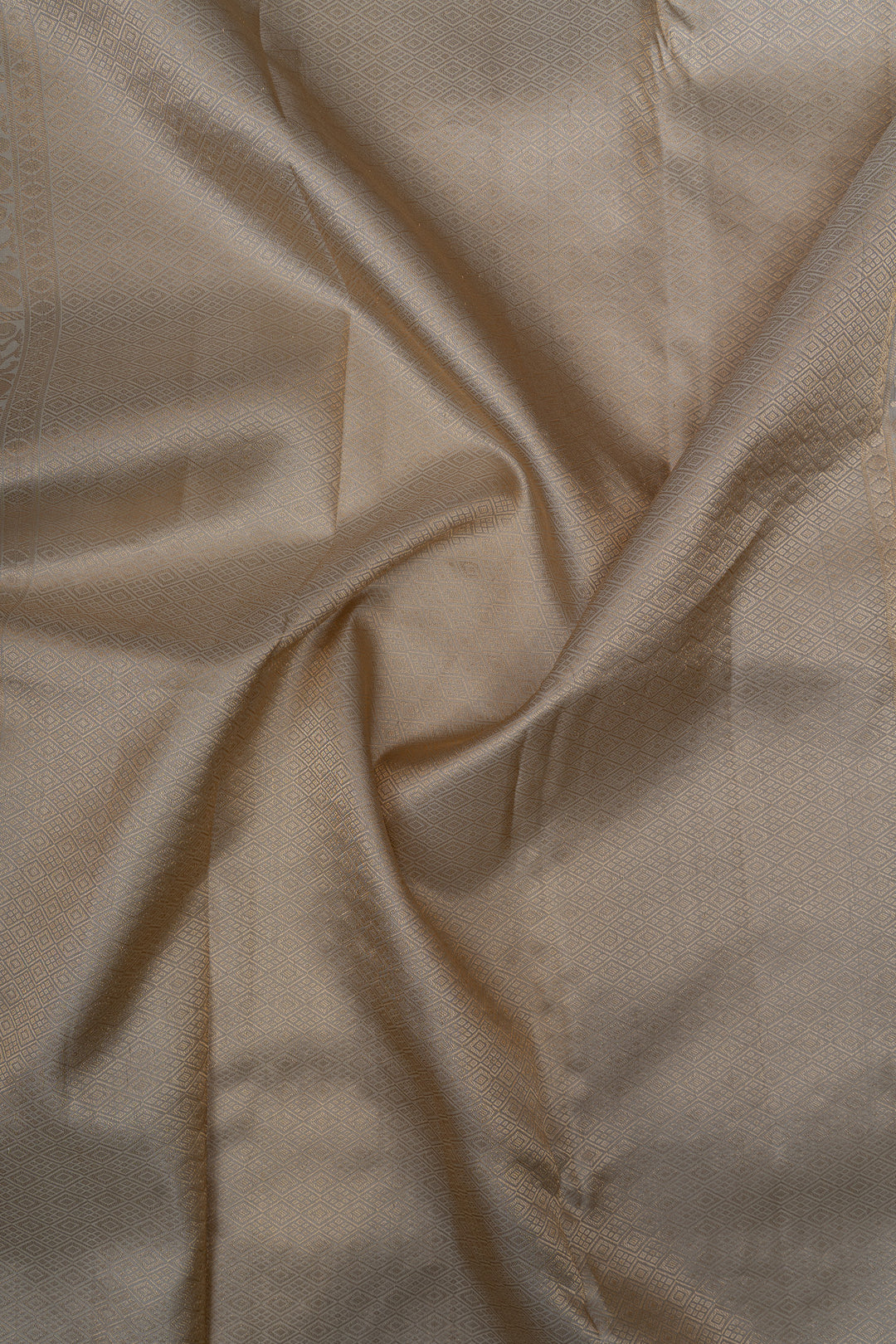 Grey rangkat brocade pure Kanchipuram silk saree