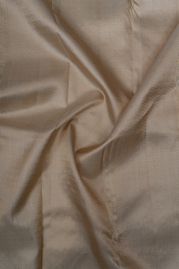 Grey rangkat brocade pure Kanchipuram silk saree