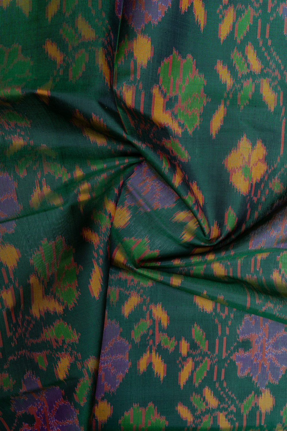 Bottle green pure Patola silk saree