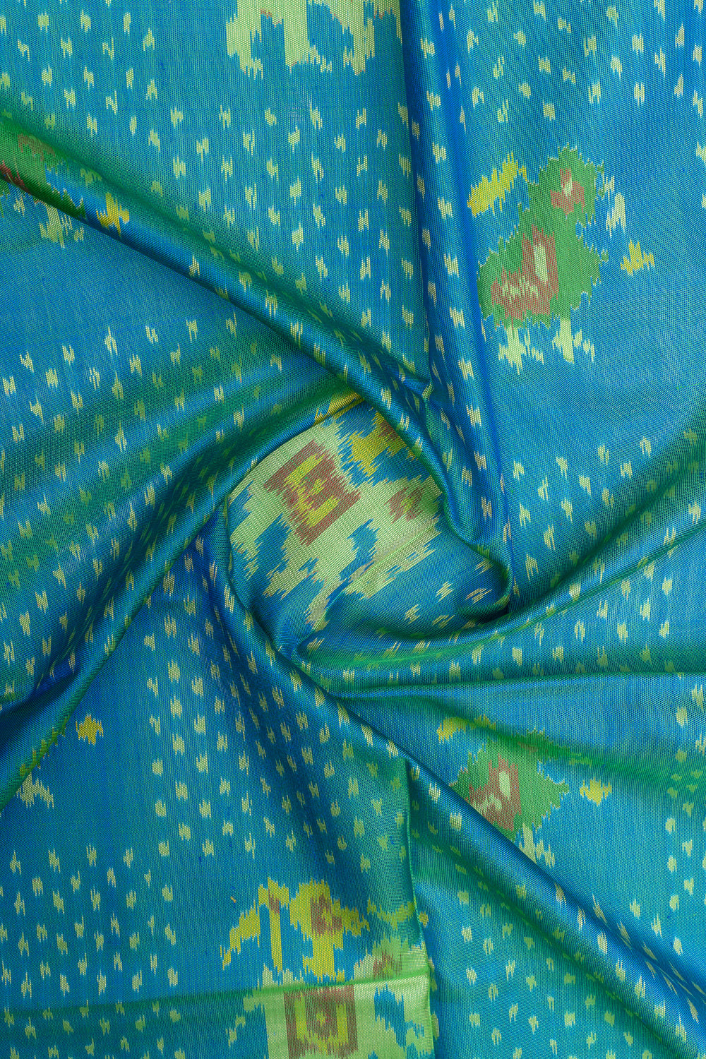 Blue and pink pure Patola silk saree