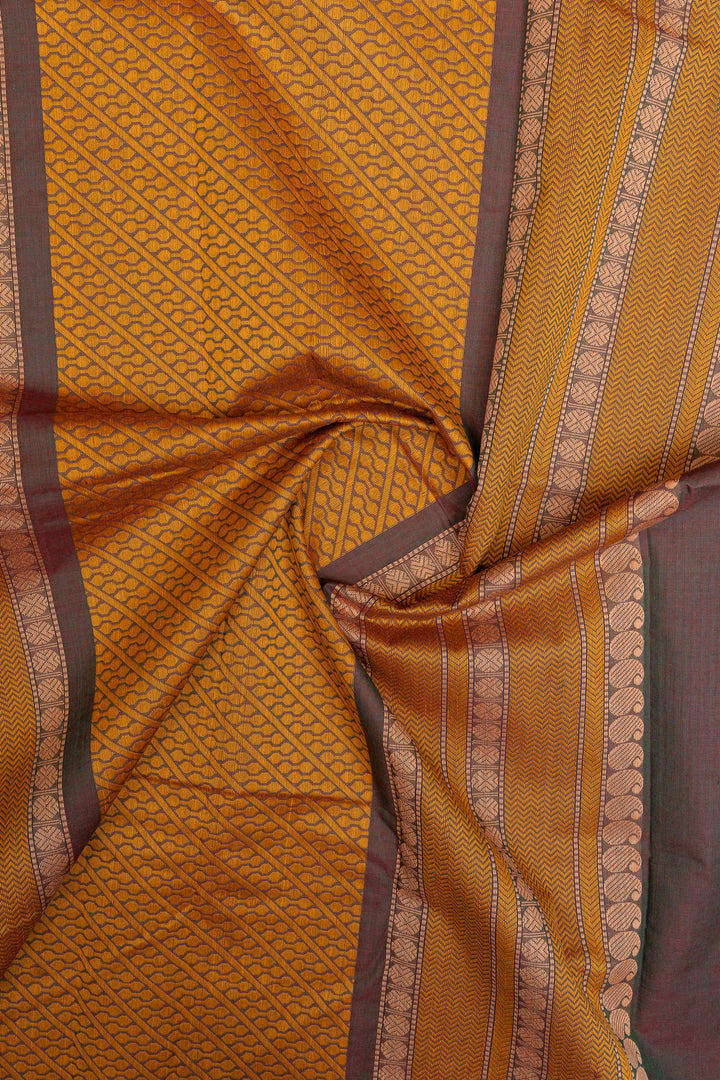 Maroon and green shot colour  pure cotton silk saree