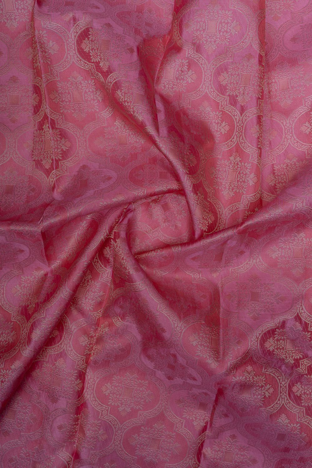 Pink rangkat brocade pure Kanchipuram silk saree