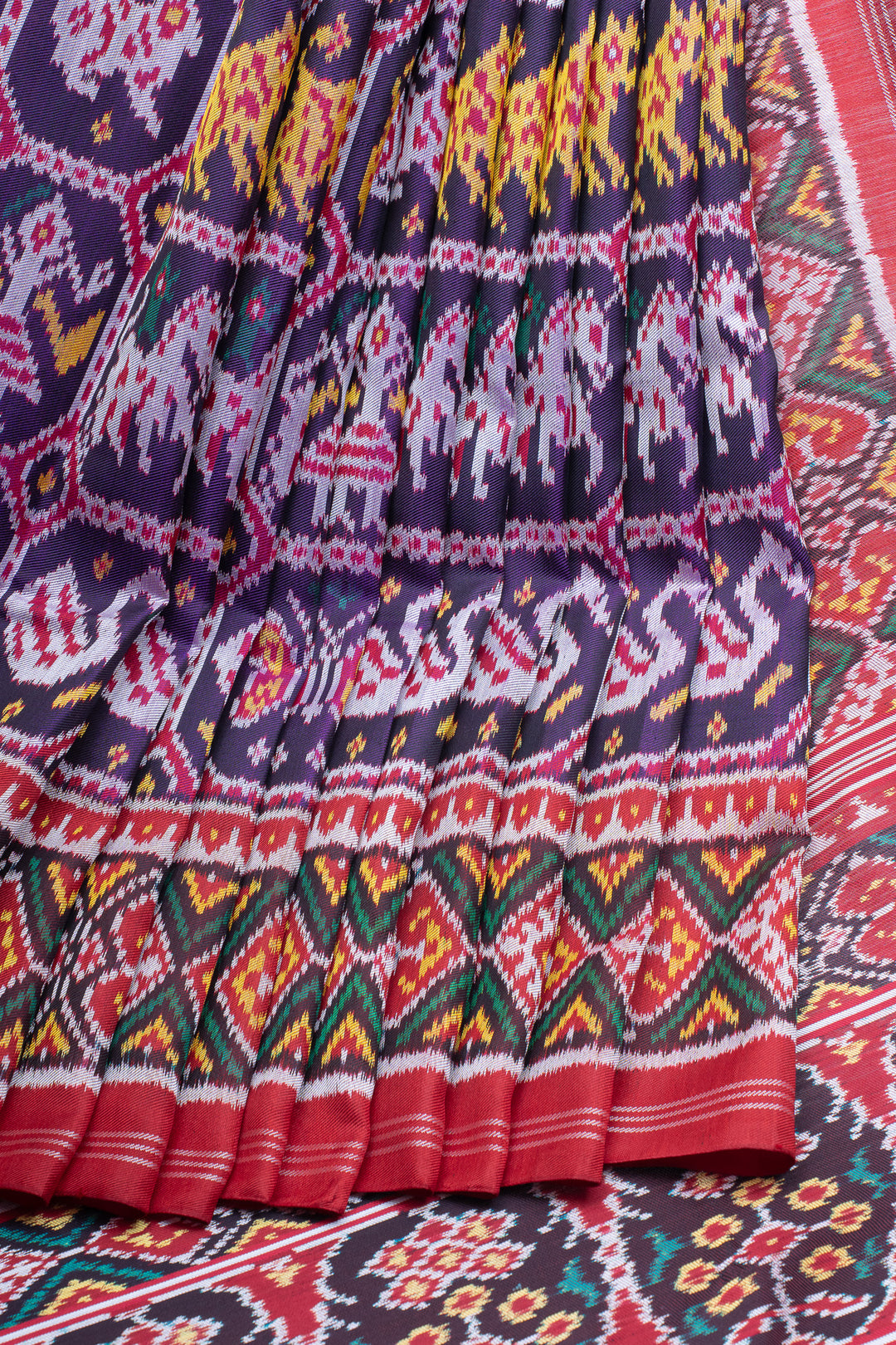 Purple pure Patola silk saree