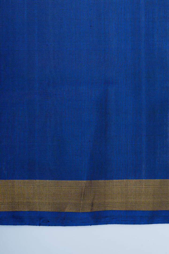 Off white and blue pure Patola silk saree