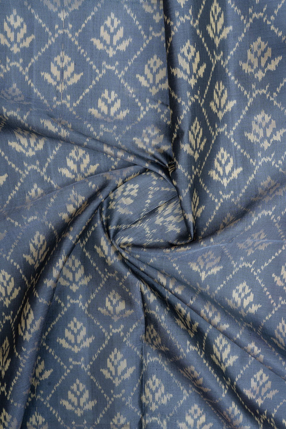 Grey and red pure Patola silk saree