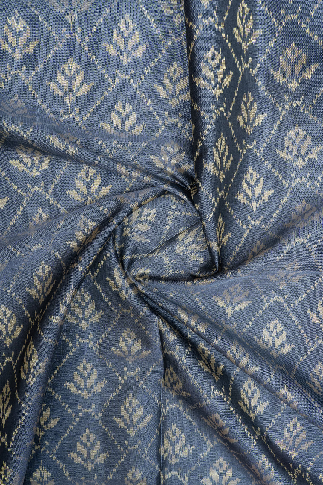 Grey and red pure Patola silk saree