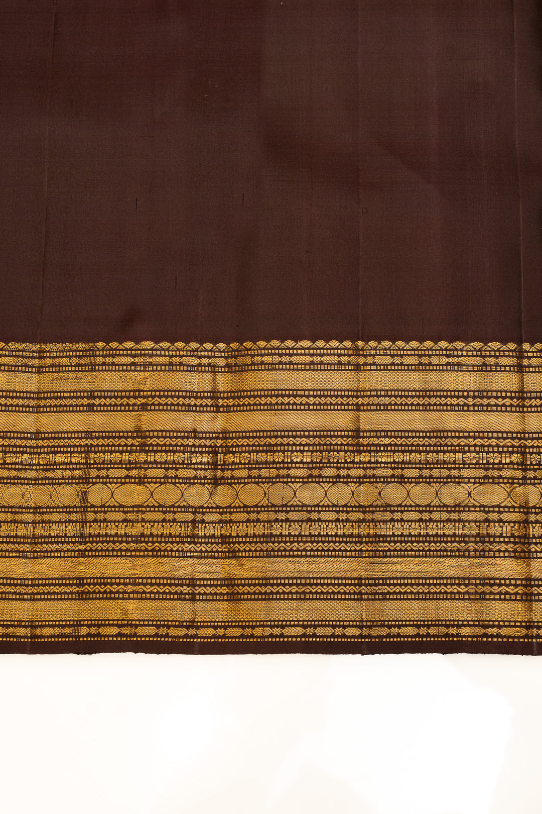 Rust orange turning border pure Kanchipuram silk saree