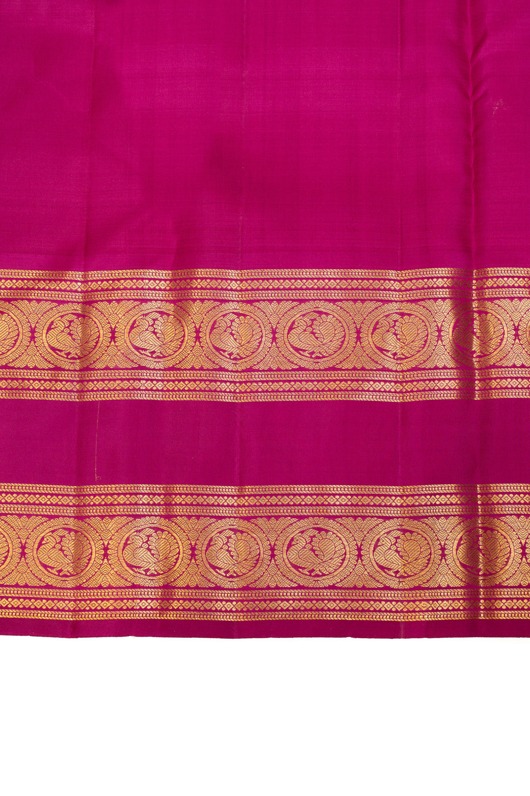 Purplish pink Zari checks pure Kanchipuram silk saree