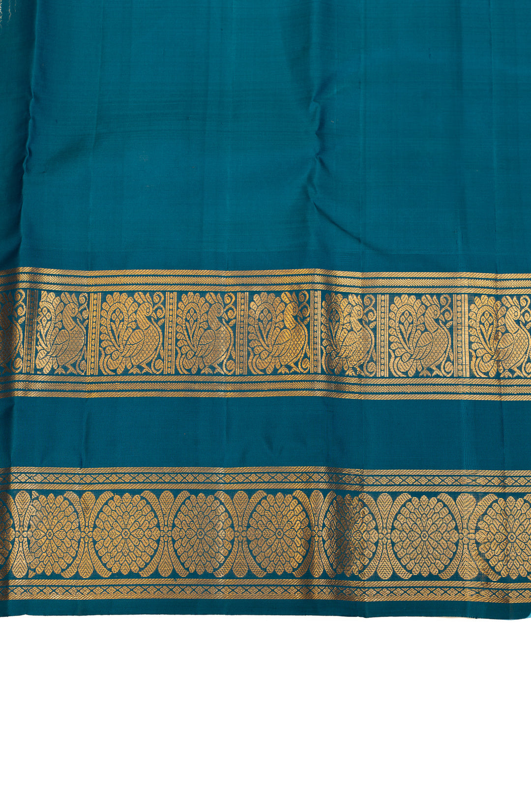 Mauve and blue Zari checks pure Kanchipuram silk saree