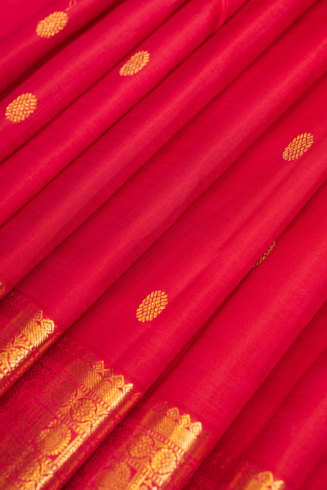 Red traditional pure Kanchipuram silk saree