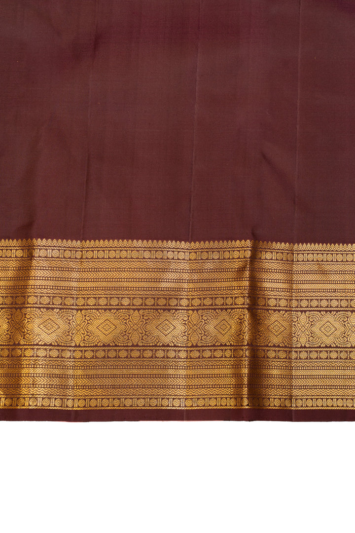 Mauve Vairaoosi checks pure Kanchipuram silk saree