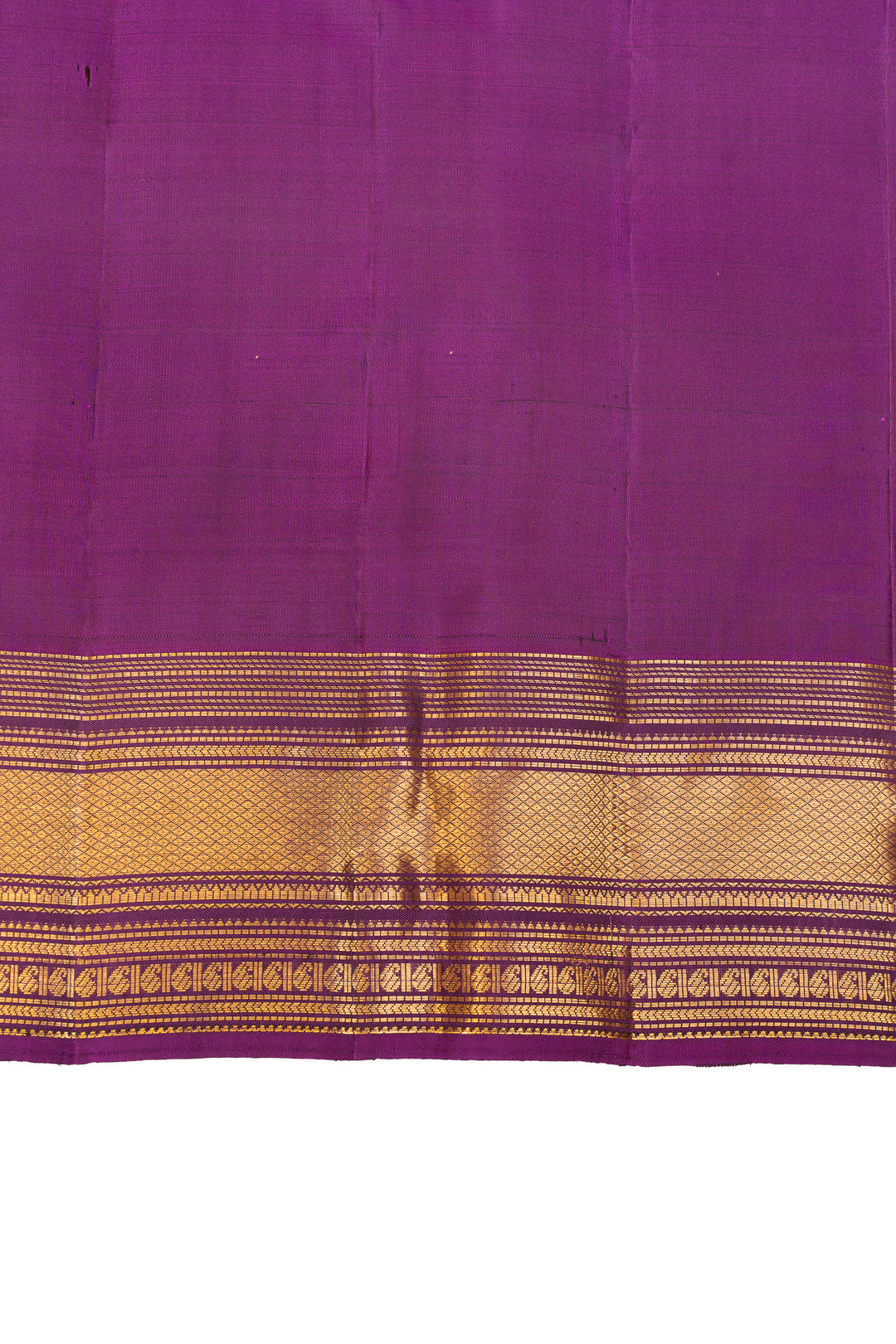 Mehendi green and purple pure Kanchipuram silk saree