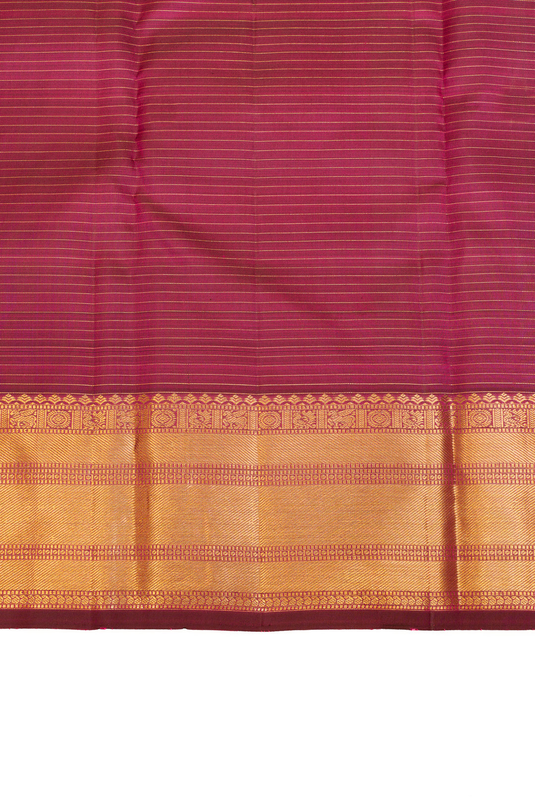 Plum purple Zari checks pure Kanchipuram silk saree