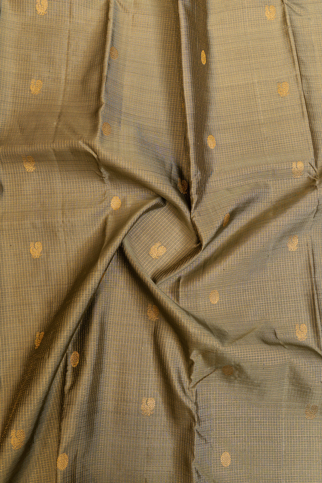 Turquoise green rettai pettu pure Kanchipuram silk saree