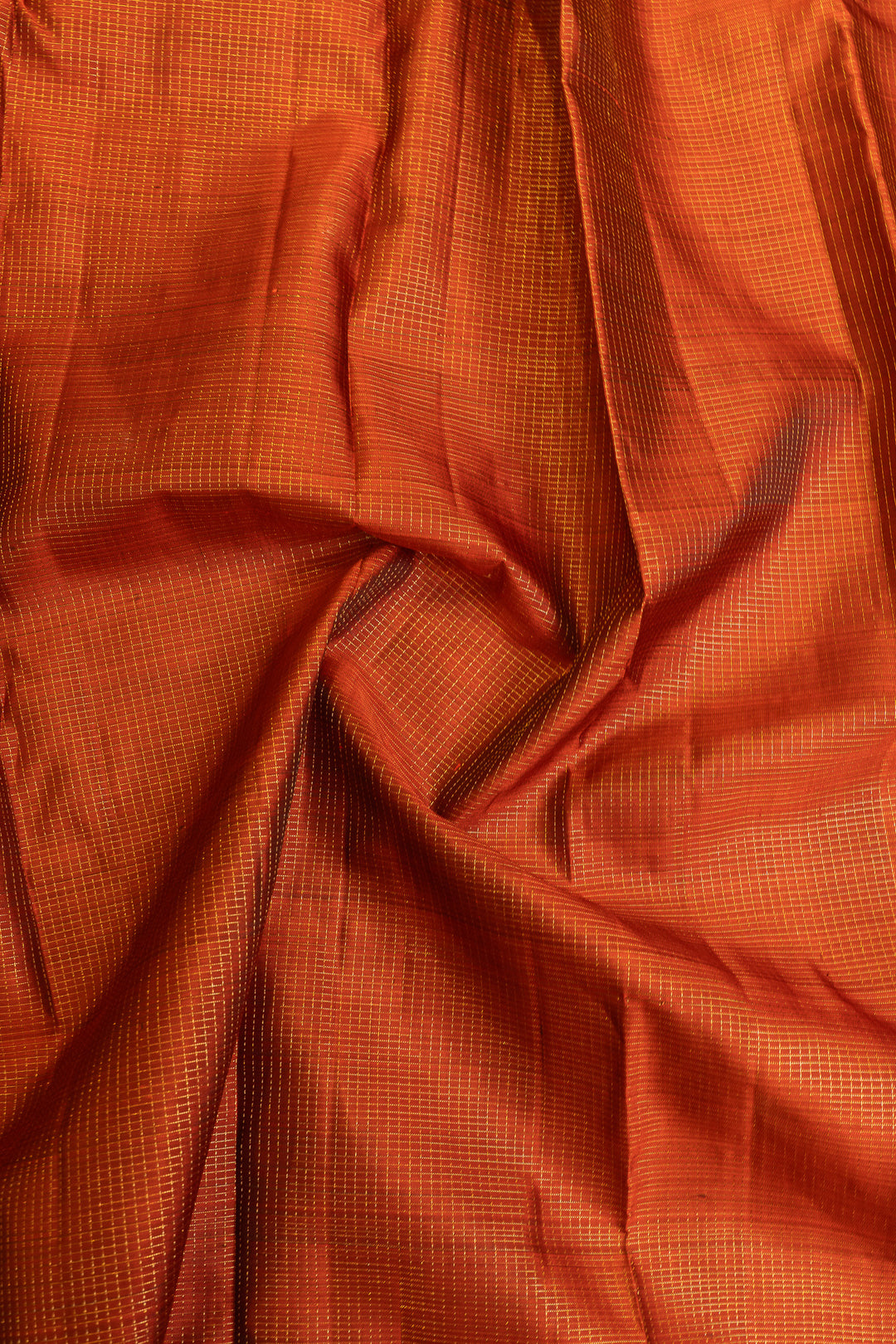 Rust orange and brown Vairaoosi pure Kanchipuram silk saree
