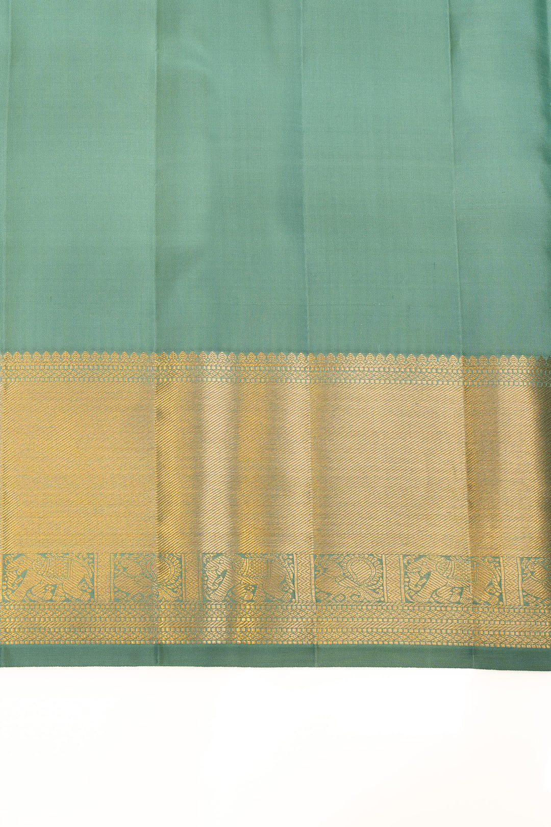 Pastel blue brocade pure Kanchipuram  silk saree