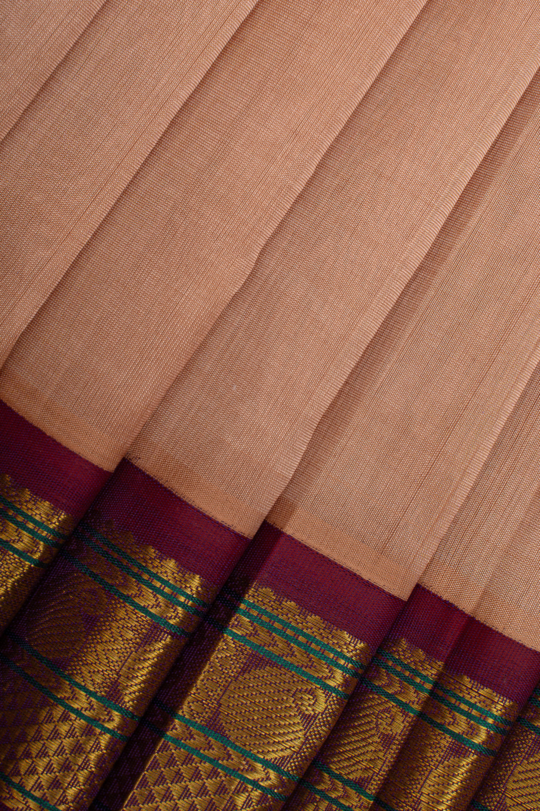 Biscuit beige  traditional pure silk cotton saree