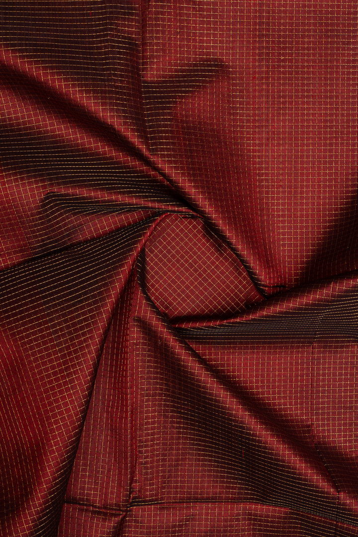 Red plus butta  pure silk cotton saree