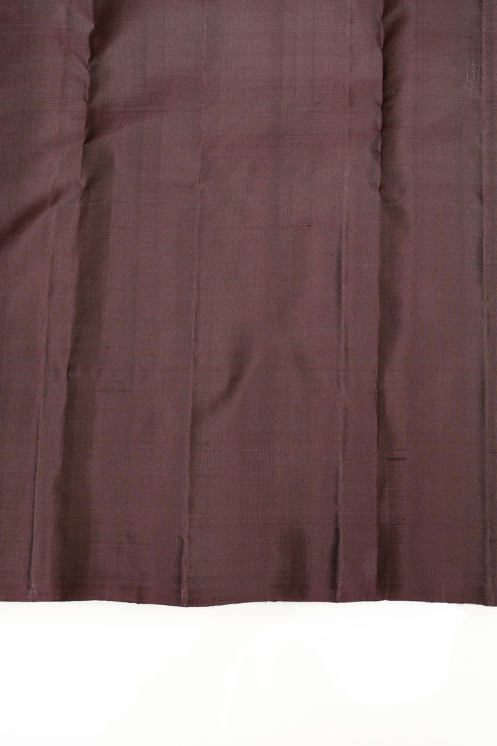 Peacock blue Zari checks pure Kanchipuram silk saree