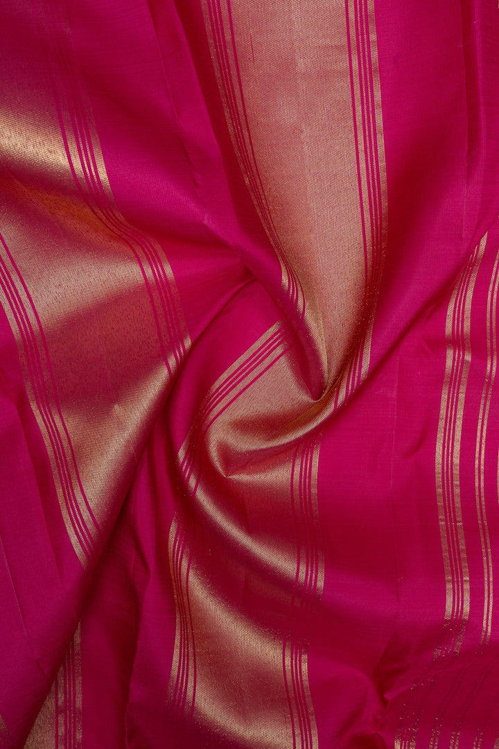 Reddish pink rising 8 Kol pure kanchipuram silk saree
