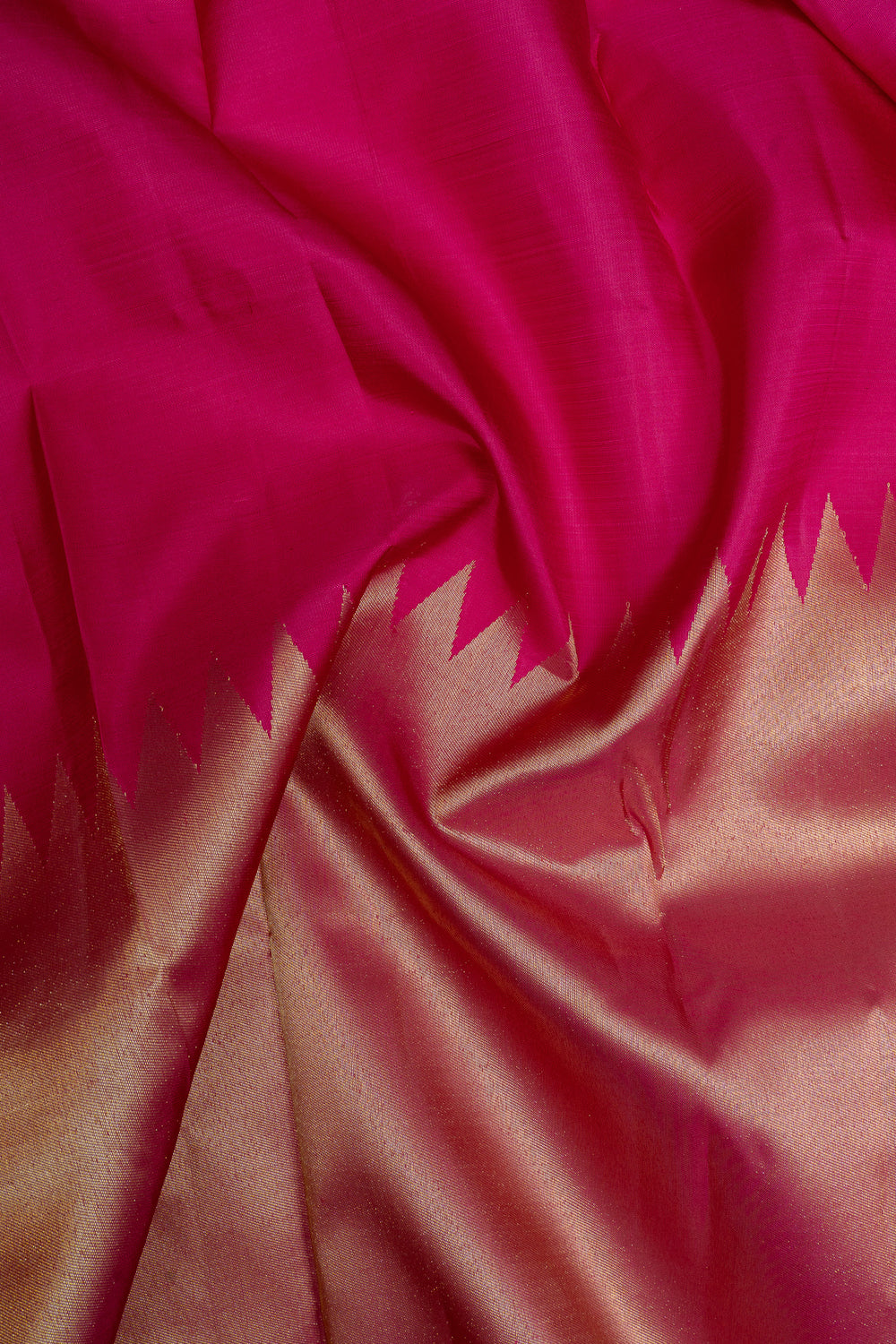 Reddish pink rising 8 Kol pure kanchipuram silk saree