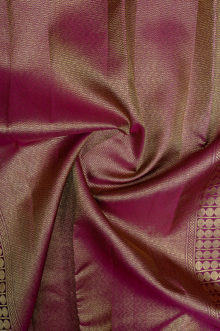 Dark blue zari checks pure kanchipuram silk saree