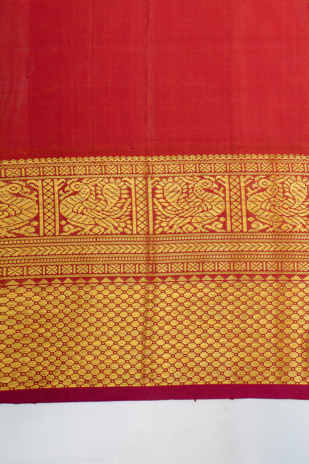 Parrot green Zari checks traditional pure kanchipuram silk saree
