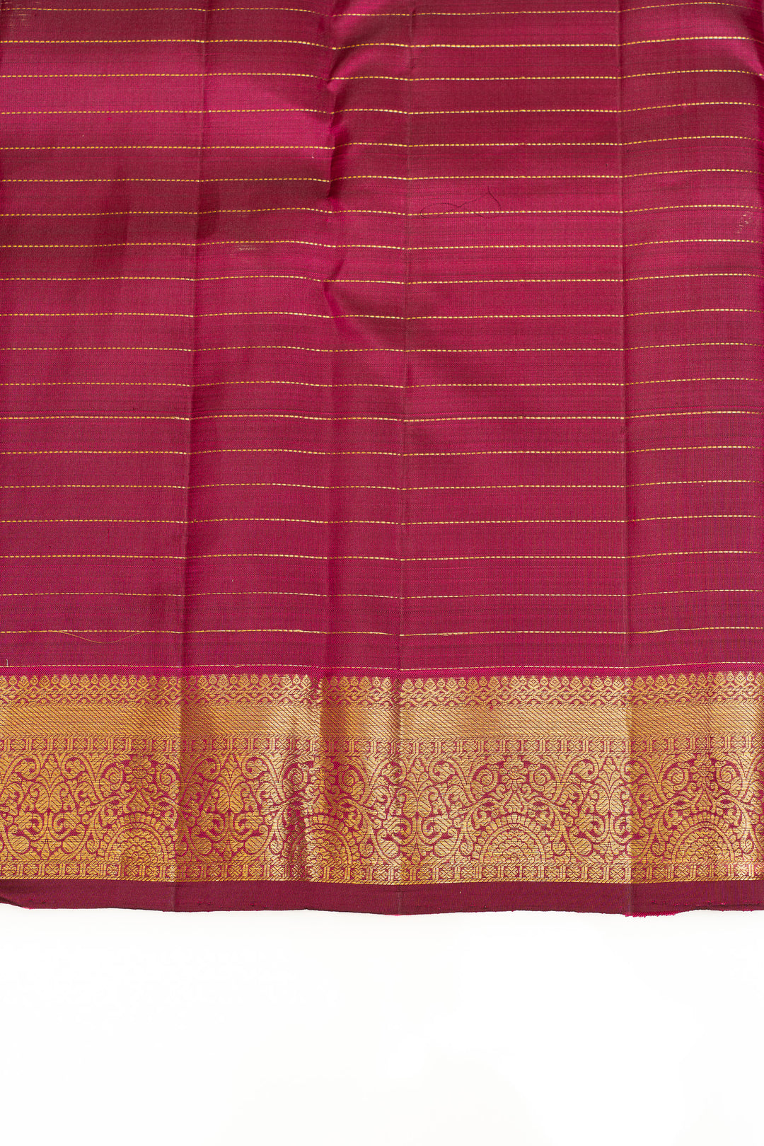 Magenta Zari checks  pure Kanchipuram silk saree