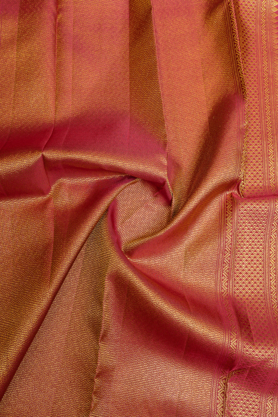 Bluish pink Zari checks pure Kanchipuram silk saree