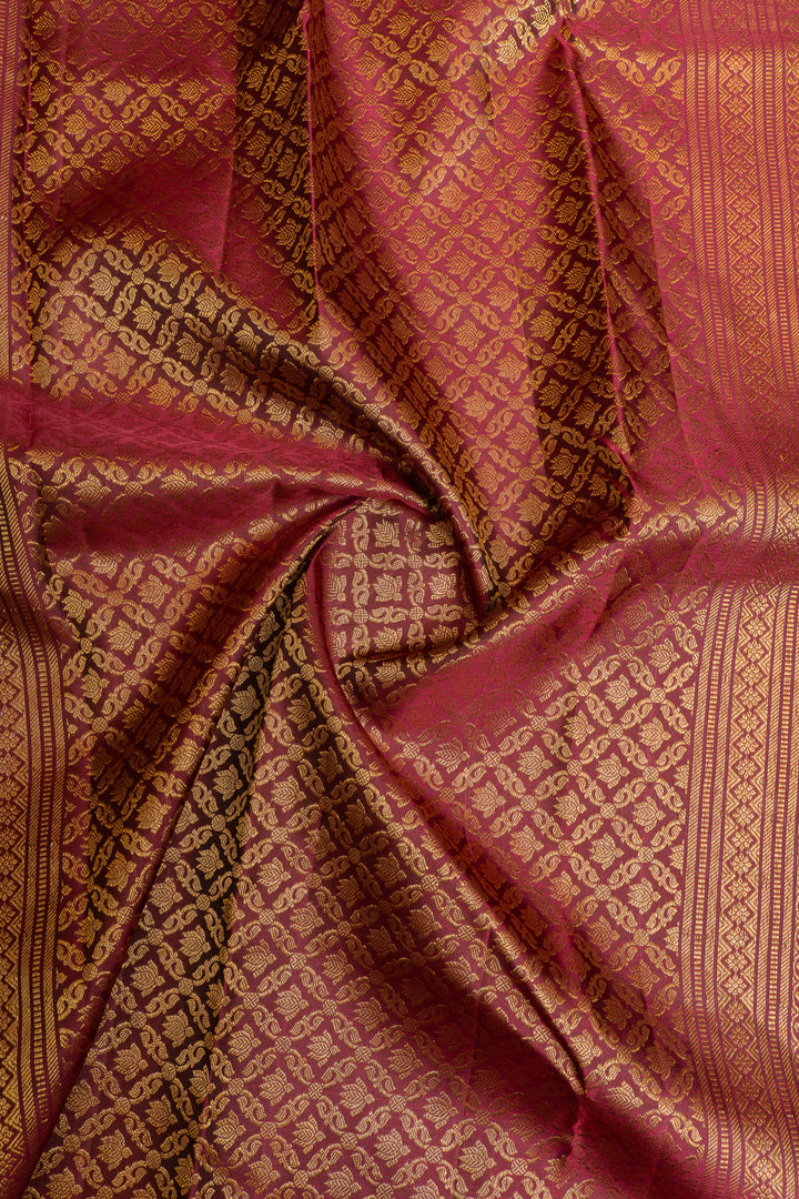 Grey Muthu Zari pure Kanchipuram silk saree