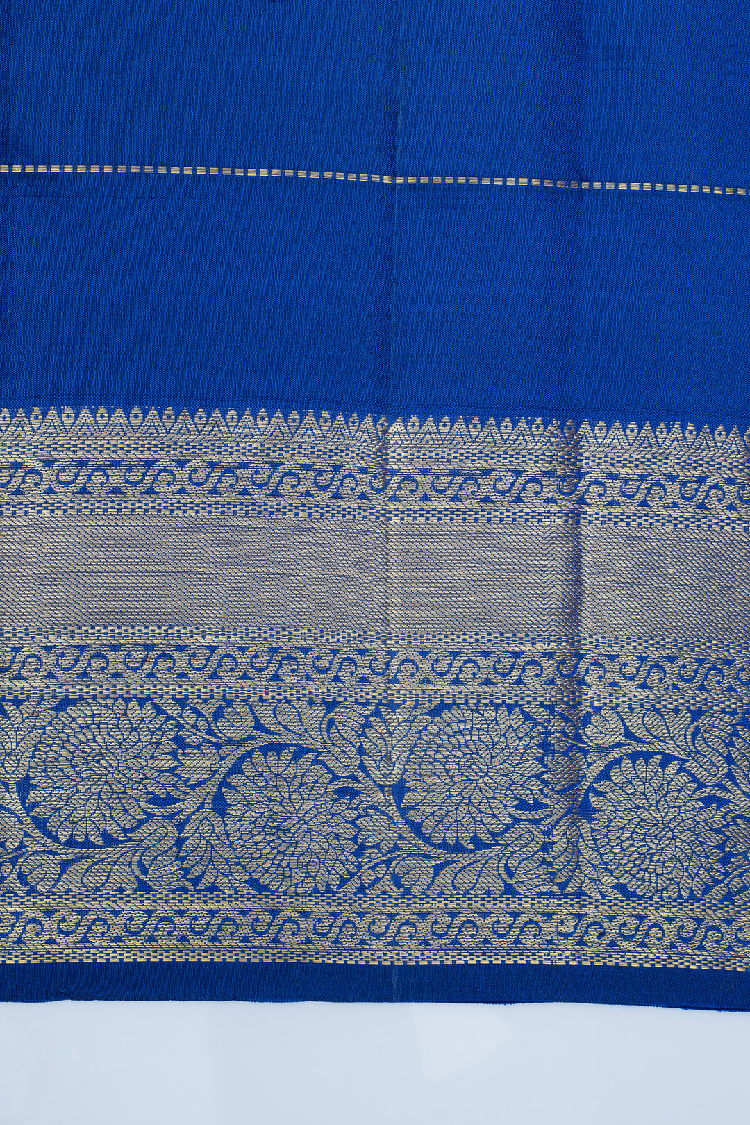 Blue iruthalaipakshi vintage Multi checks pure kanchipuram silk saree