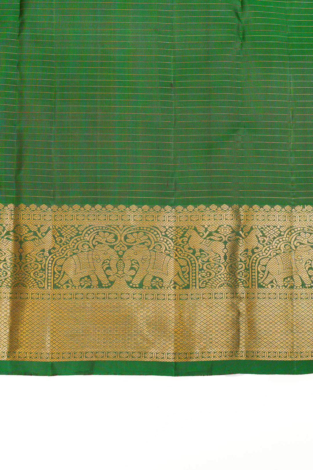 Purple and green traditional  pure Kanchipuram silk saree