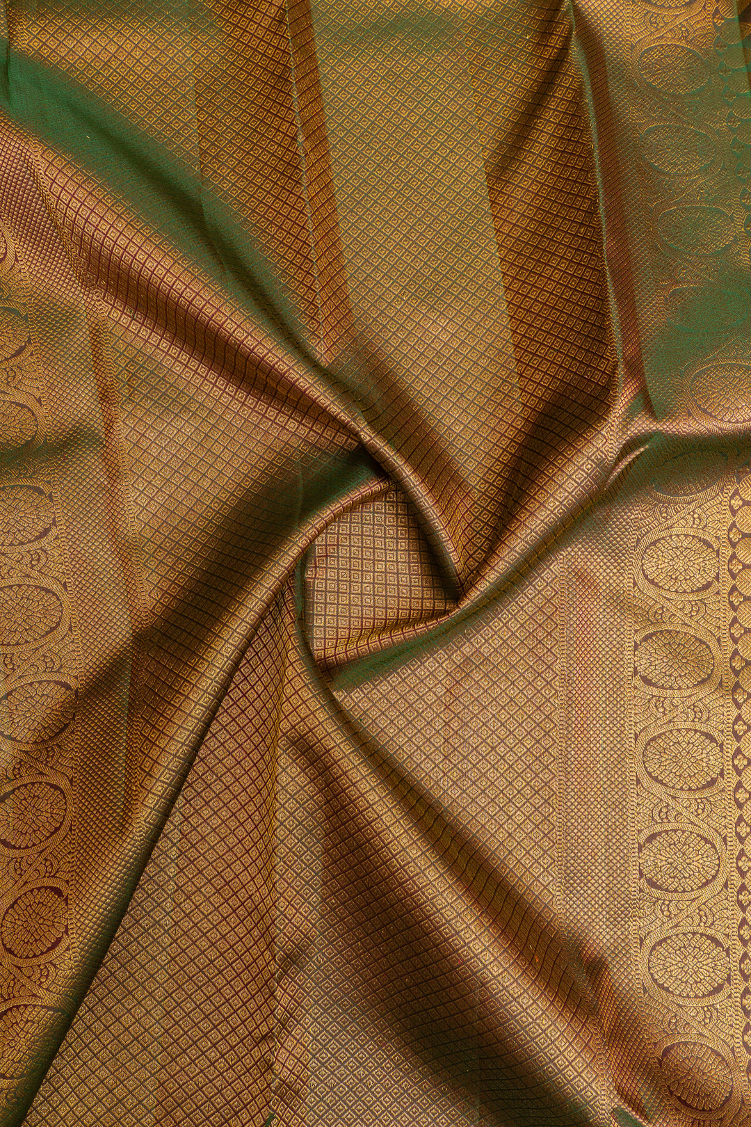 Purple brocade pure Kanchipuram silk saree