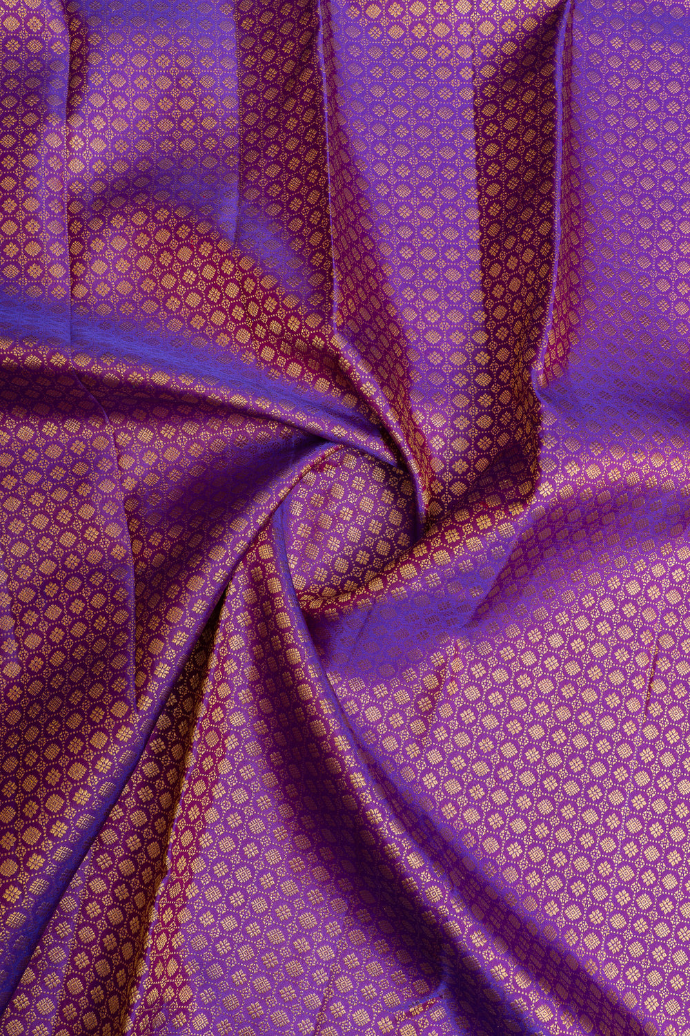 Purple brocade pure Kanchipuram silk saree