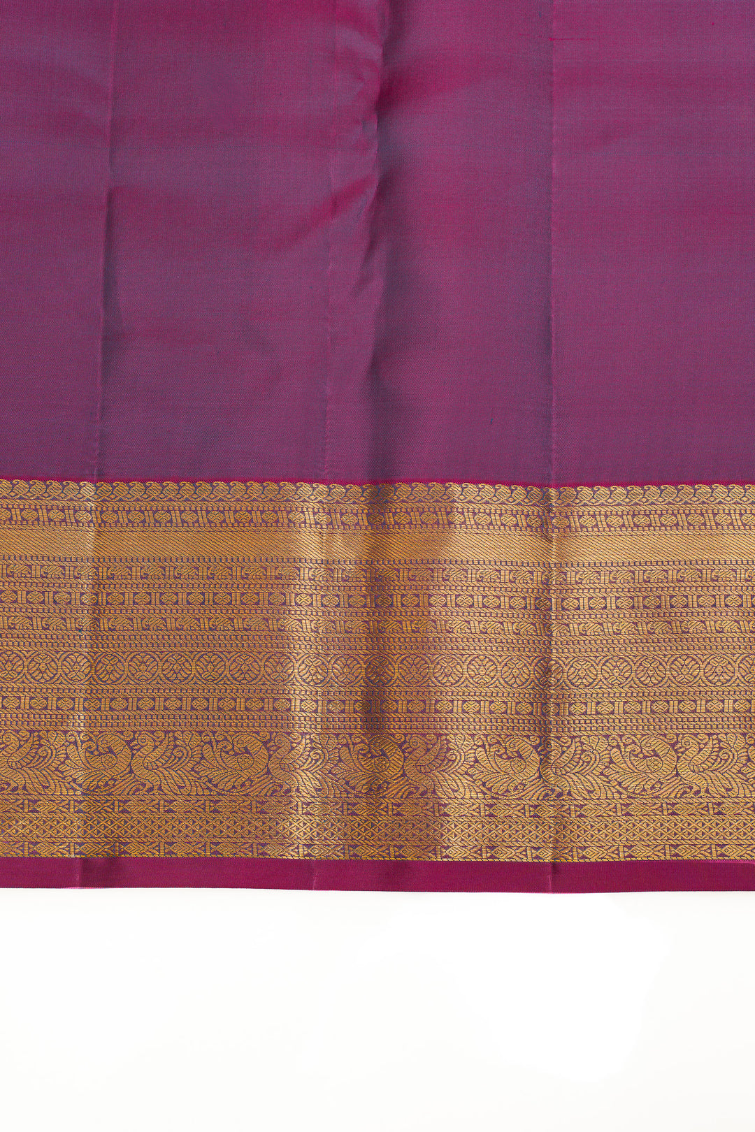 Purplish blue brocade pure Kanchipuram silk saree