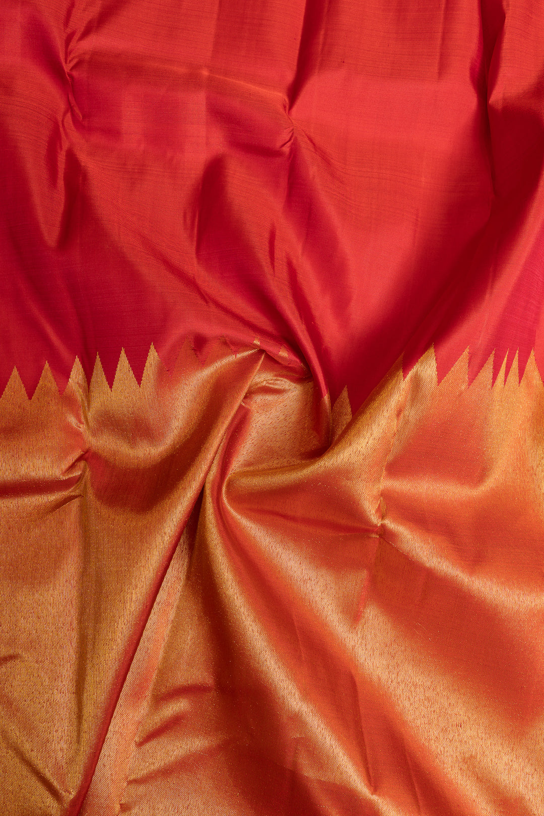 Red rising temple 8 Kol pure Kanchipuram silk saree